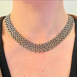 Gold Lattice Collier Choker Necklace